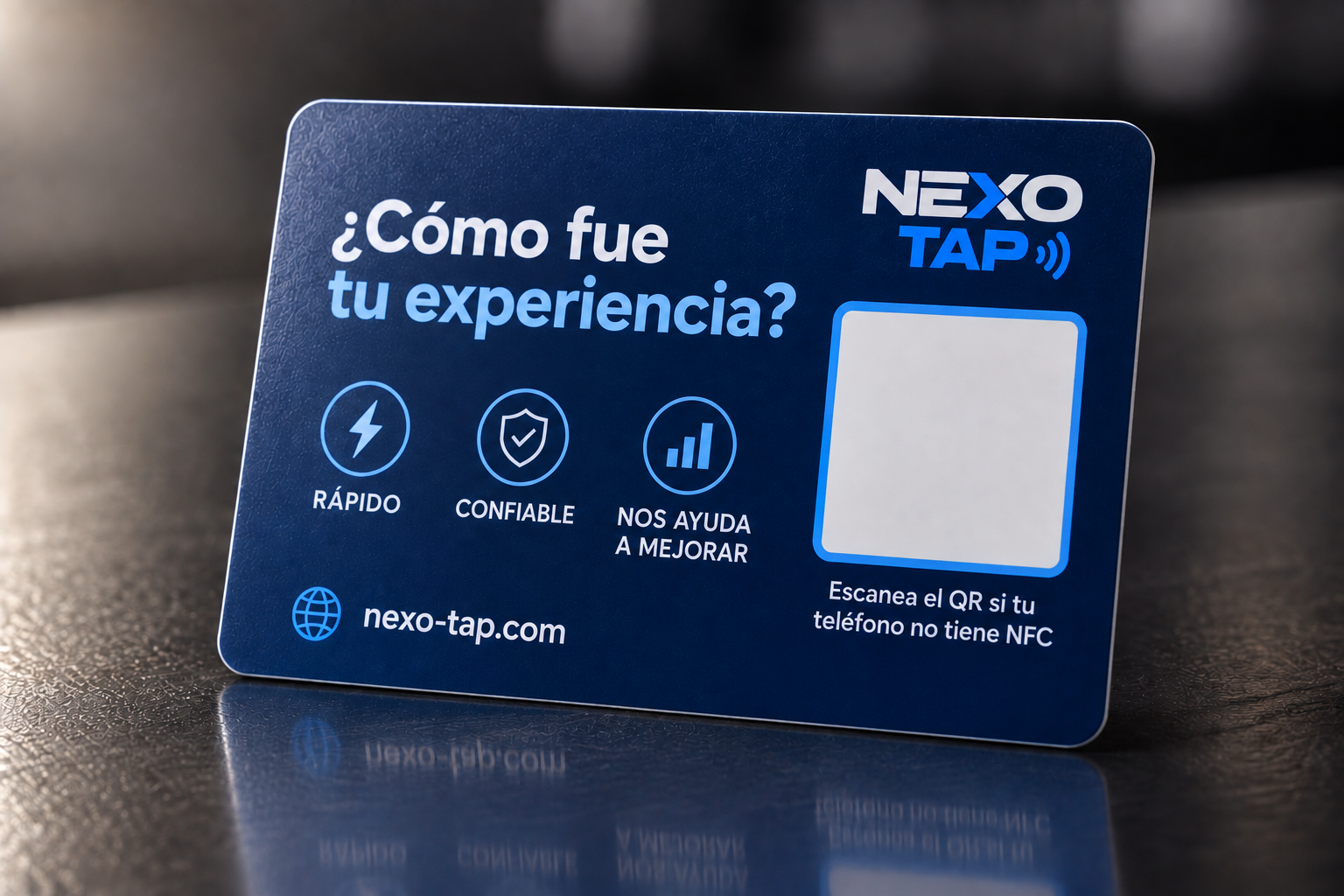 Reverso de la tarjeta Nexo Tap